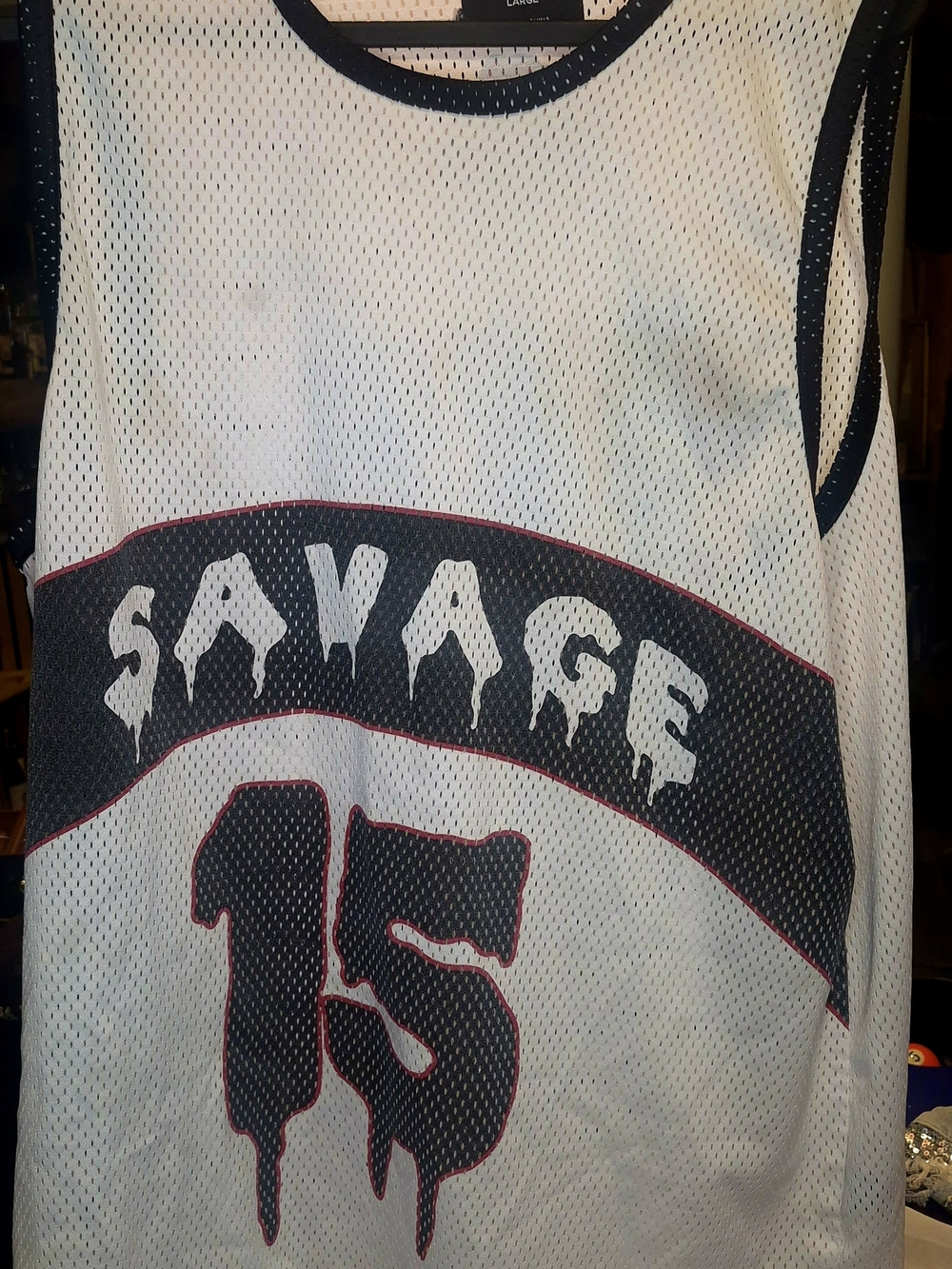 Carbon Black and White Logo Tee Tag Detail